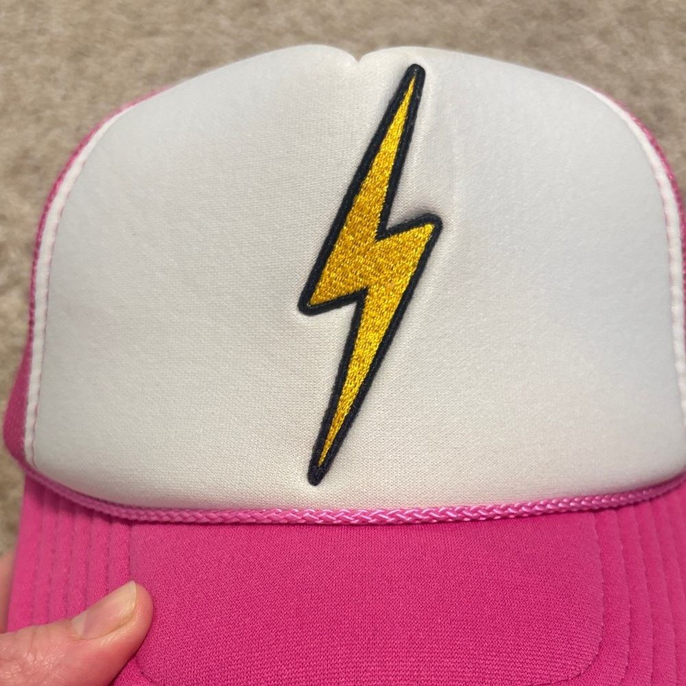 Aviator Nation Pink and White Lightning Bolt Hat - Picture 3 of 10